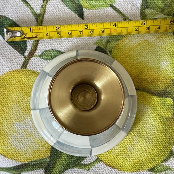 *MacKenzie-Childs Sterling Check Short Candlestick -NEW - Picture 9 of 14